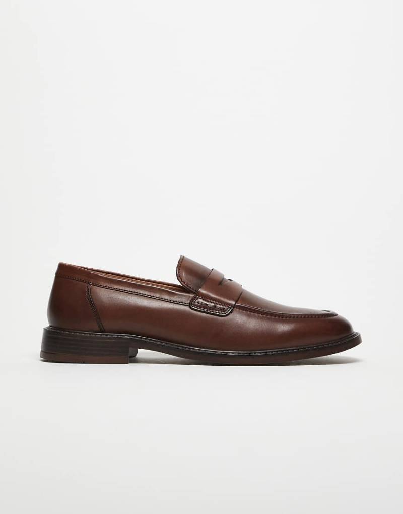 ASOS - Slipper aus hellbraunem Leder mit Quasten-Brown von ASOS DESIGN