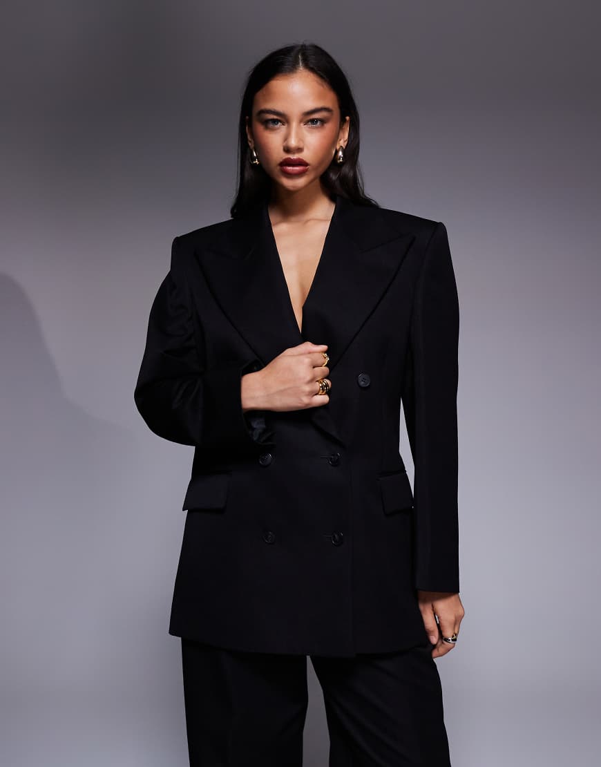 ASOS X THE SOURCED COLLECTION - Oversize-Blazer in Schwarz von ASOS DESIGN