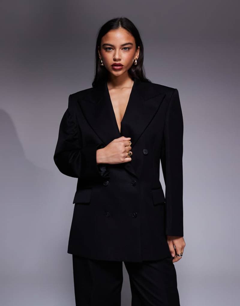 ASOS X THE SOURCED COLLECTION - Oversize-Blazer in Schwarz von ASOS DESIGN