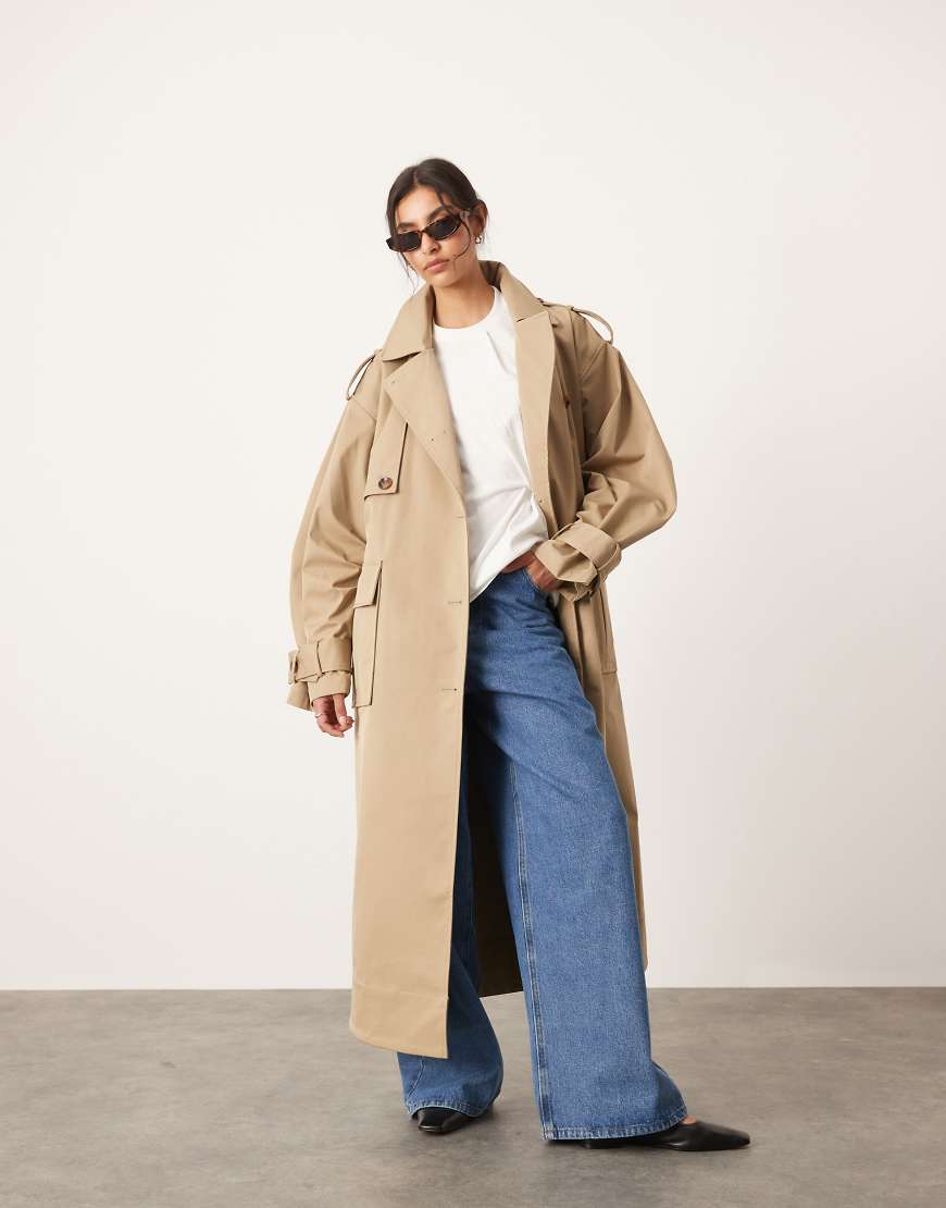ASOS EDITION - Oversize-Trenchcoat in Camel mit Tasche-Braun von ASOS EDITION