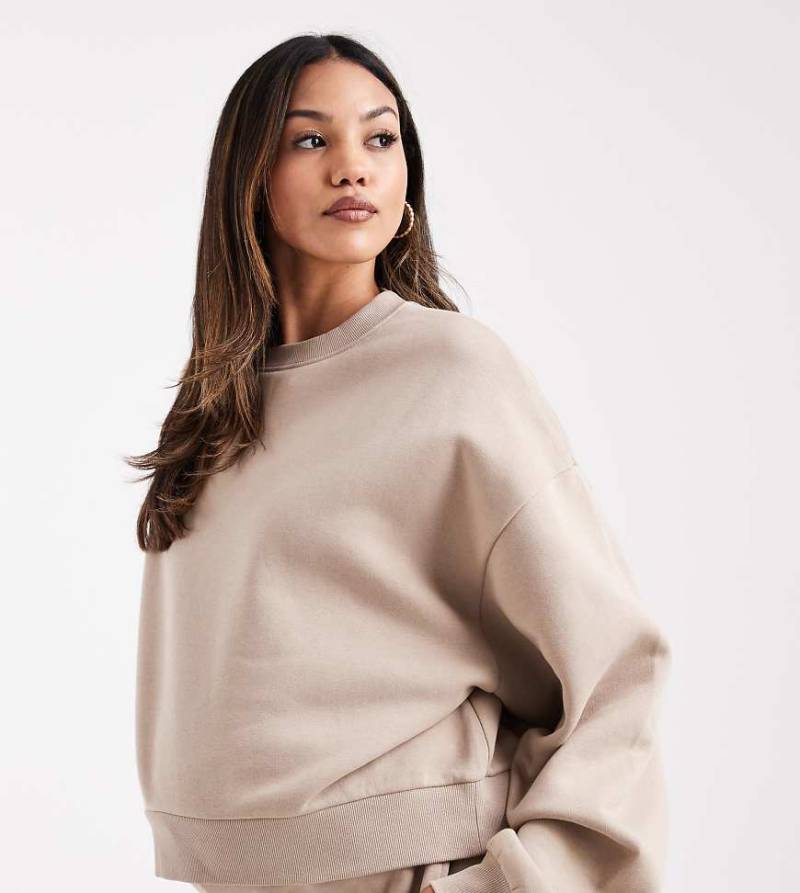 ASOS DESIGN Maternity - Sweatshirt in Mokka-Taupe mit Ballonärmeln-Brown von ASOS Maternity