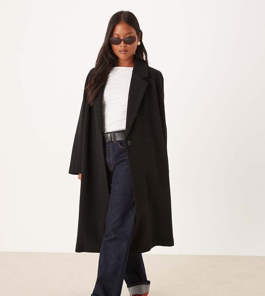 ASOS DESIGN Petite - Mantel zum Überziehen in Schwarz von ASOS Petite