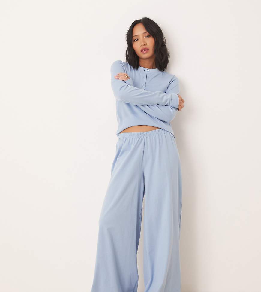ASOS DESIGN Petite - Mix & Match - Pyjama-Hose in Blau ASOS DESIGN Petite - Mix & Match - Pyjama-Hose in Blau von ASOS Petite