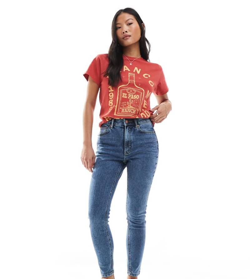 ASOS DESIGN Petite - Ultimate - Skinny-Jeans in Mittelblau von ASOS Petite