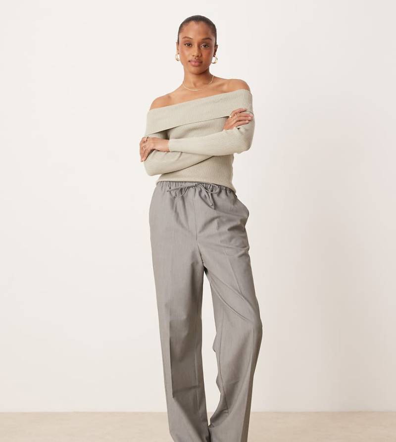 ASOS DESIGN Tall - Elegante Pull-on-Hose in Grau von ASOS Tall