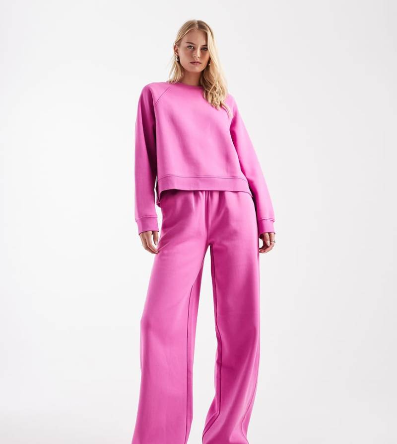 ASOS DESIGN Tall - Jogginghose in Rosa mit weicher Innenseite und weitem Bein von ASOS Tall