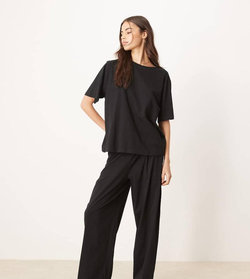 ASOS DESIGN Tall - Mix & Match - Pyjamahose in Schwarz aus Baumwolle von ASOS Tall