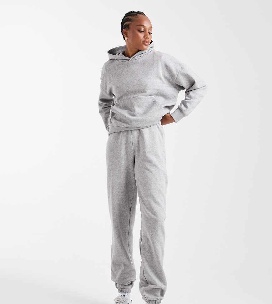 ASOS DESIGN Tall - Ultimate - Jogginghose in Grau meliert mit Bündchen und weicher Innenseite von ASOS Tall