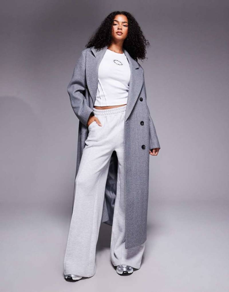 Weekend Collective - Maxi-Mantel in grauer Wolloptik von ASOS Weekend Collective