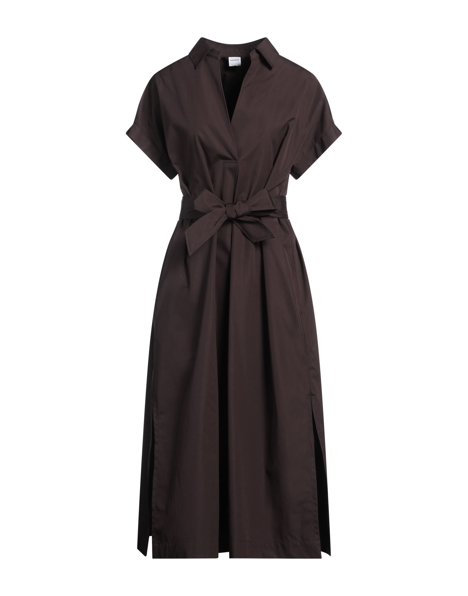 ASPESI Midi-kleid Damen Dunkelbraun ASPESI Midi-kleid Damen Dunkelbraun von ASPESI