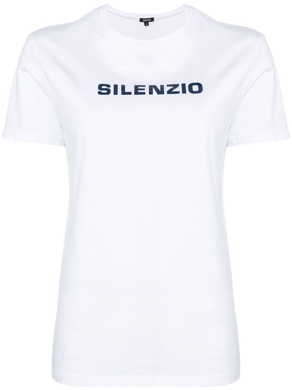 ASPESI 'Silenzio' T-Shirt mit Print - Weiß von ASPESI