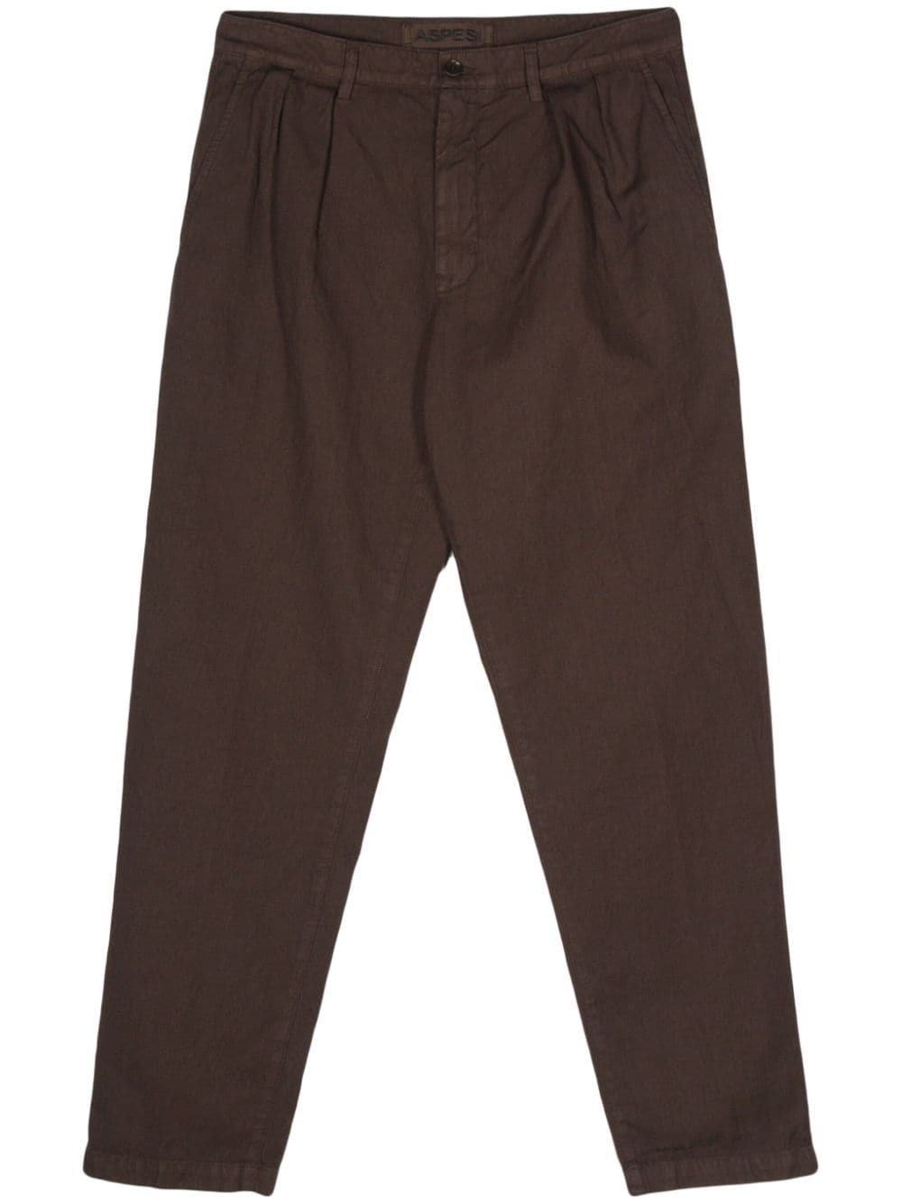 ASPESI Tapered-Hose mit Abnähern - Braun von ASPESI