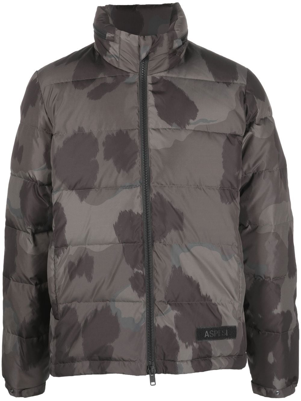 ASPESI Gefütterte Jacke mit Camouflage-Print - Grau von ASPESI