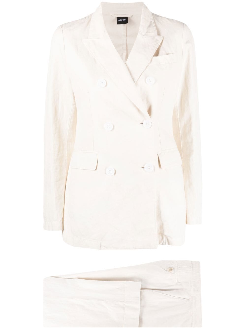 ASPESI Doppelreihiger Anzug - Weiß von ASPESI