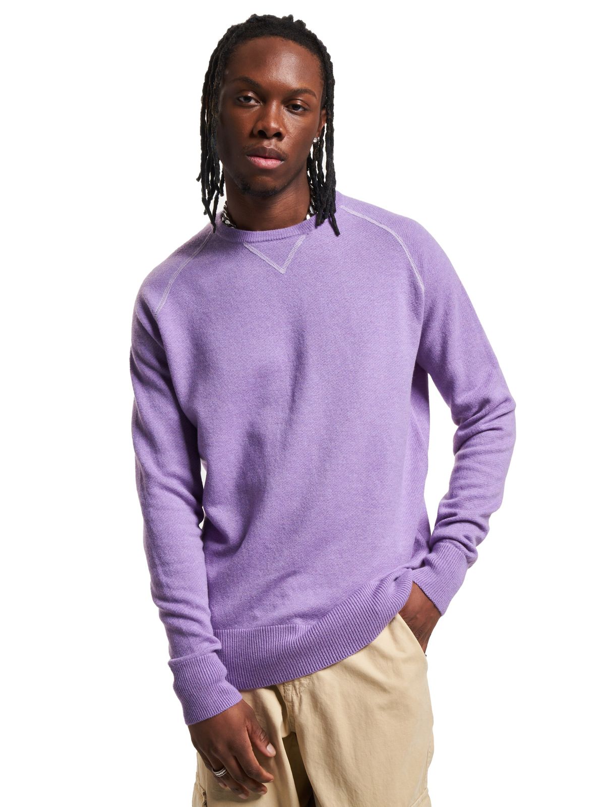 Aspesi Maglia Mod.m210 Herren Sweatshirt langarm Woll-Pullover Lavendel Aspesi Maglia Mod.m210 Herren Sweatshirt langarm Woll-Pullover Lavendel von ASPESI