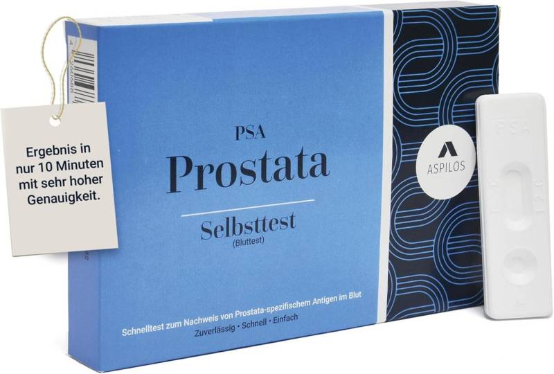 ASPILOS PSA-Schnelltest Prostata PSA-Selbsttest schnelle Ergebnisse für Zuhause in 10 Minuten, 1-tlg., Bluttest, selbst durchführbar, prostata-spezifische Antigen, Prostatitis, Prostatakrebs, PSA-Spiegel, medizinischer Test von ASPILOS