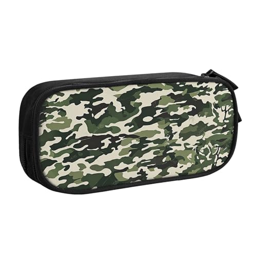 ASPOIJHN (Cold Tree Camouflage) großes Fassungsvermögen, doppellagiges Federmäppchen, Schreibwaren-Aufbewahrungstasche, tragbarer Stift-Organizer für Schule, Bürobedarf, Cold Tree Camouflage, von ASPOIJHN