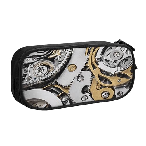 ASPOIJHN (Coole Steampunk-Ausrüstung), großes Fassungsvermögen, doppellagiges Federmäppchen, Schreibwaren-Aufbewahrungstasche, tragbarer Stift-Organizer für Schule, Bürobedarf, Coole von ASPOIJHN