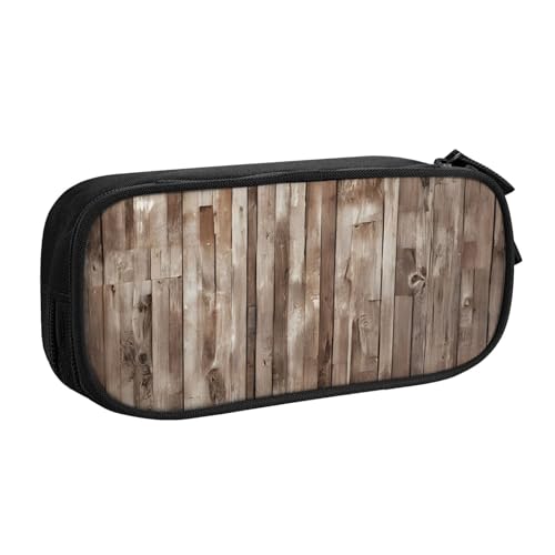 ASPOIJHN (Holz) Großes Fassungsvermögen, doppellagiges Federmäppchen, Schreibwaren-Aufbewahrungstasche, tragbarer Stift-Organizer für Schule, Bürobedarf, holz, Einheitsgröße, Krawattenetui von ASPOIJHN