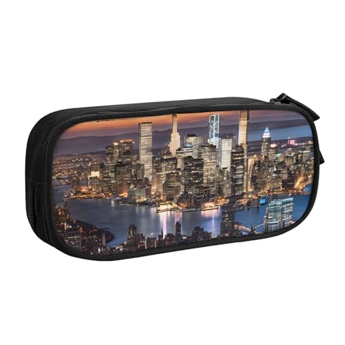 ASPOIJHN (Hong Kong) Federmäppchen mit großer Kapazität, doppellagig, Schreibwaren, Aufbewahrungstasche, tragbarer Stift-Organizer für Schule, Bürobedarf, Hongkong, Einheitsgröße, Krawattenetui von ASPOIJHN