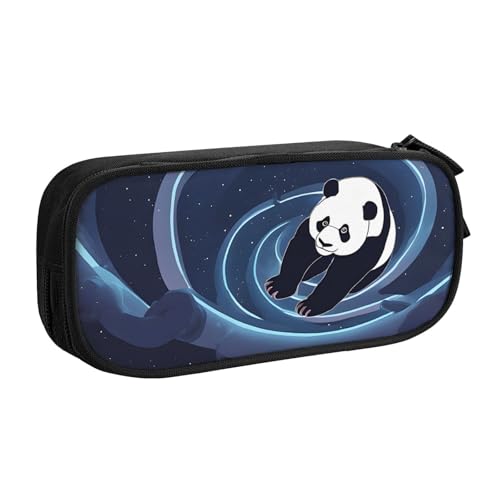 ASPOIJHN (Panda) Federmäppchen mit großer Kapazität, doppellagig, Schreibwaren, Aufbewahrungstasche, tragbarer Stift-Organizer für Schule, Bürobedarf, panda, Einheitsgröße, Krawattenetui von ASPOIJHN