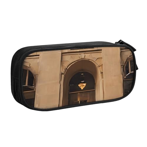 ASPOIJHN (Schönes Italien) Große Kapazität Doppellagiges Federmäppchen Schreibwaren Aufbewahrungstasche Tragbarer Stift-Organizer für Schule Bürobedarf, Schönes italienisches Design, Einheitsgröße, von ASPOIJHN