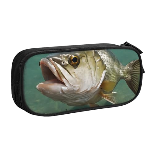 ASPOIJHN (Unterwasserwels) großes Fassungsvermögen, doppellagiges Federmäppchen, Schreibwaren-Aufbewahrungstasche, tragbarer Stift-Organizer für Schule, Bürobedarf, Unterwasserwelse, Einheitsgröße, von ASPOIJHN