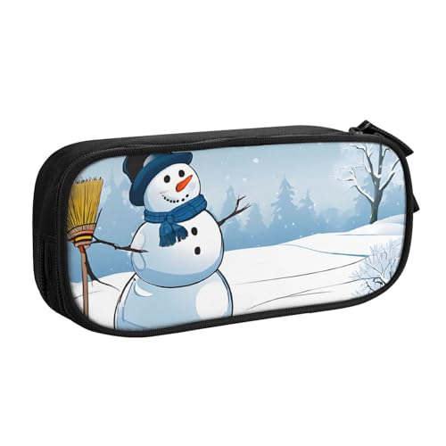 ASPOIJHN (Weihnachten) Große Kapazität Doppellagiges Federmäppchen Schreibwaren Aufbewahrungstasche Tragbarer Stift-Organizer für Schule Bürobedarf, Weihnachten, Einheitsgröße, Krawattenetui von ASPOIJHN