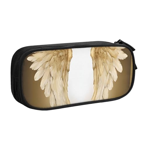 ASPOIJHN Federmäppchen mit Engelsflügeln, großes Fassungsvermögen, doppellagig, Schreibwaren, Aufbewahrungstasche, tragbarer Stift-Organizer für Schule, Bürobedarf, Engelsflügel, Einheitsgröße, von ASPOIJHN