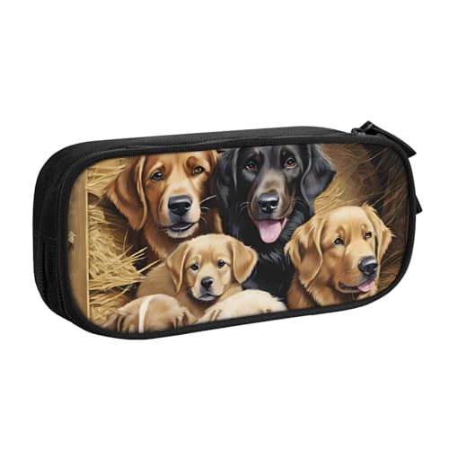 ASPOIJHN Federmäppchen mit großem Fassungsvermögen, doppellagig, Schreibwaren, Aufbewahrungstasche, tragbarer Stift-Organizer für Schule, Bürobedarf, Bauernhoftiere, Einheitsgröße, Krawattenetui von ASPOIJHN