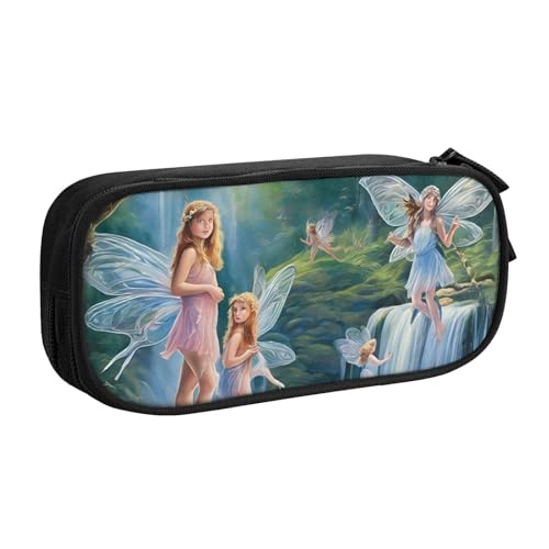 ASPOIJHN Federmappe mit großer Kapazität, doppellagig, Schreibwaren, Aufbewahrungstasche, tragbarer Stift-Organizer für Schule, Bürobedarf, Feensee, Einheitsgröße, Krawattenetui von ASPOIJHN