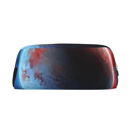 ASPOIJHN Space Planet Earth vielseitiges Leder-Federmäppchen, stilvolle Aufbewahrungstasche für Schule, Büro, Schreibwaren, Kosmetiktasche, Münzen, Organizer, gold, Einheitsgröße, Krawattenetui von ASPOIJHN