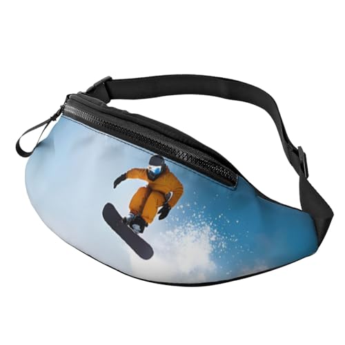 Bauchtasche für Snowboarden, verstellbarer Schultergurt, Bauchtasche für Männer und Frauen, Reisen, Wandern, Laufen, Snowboarden, Einheitsgröße Bauchtasche für Snowboarden, verstellbarer Schultergurt, Bauchtasche für Männer und Frauen, Reisen, Wandern, Laufen, Snowboarden, Einheitsgröße von ASPOIJHN
