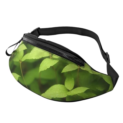 Bauchtasche mit Blattmuster, verstellbarer Schultergurt, Bauchtasche für Männer und Frauen, Reisen, Wandern, Laufen, Blattmuster, Einheitsgröße Bauchtasche mit Blattmuster, verstellbarer Schultergurt, Bauchtasche für Männer und Frauen, Reisen, Wandern, Laufen, Blattmuster, Einheitsgröße von ASPOIJHN