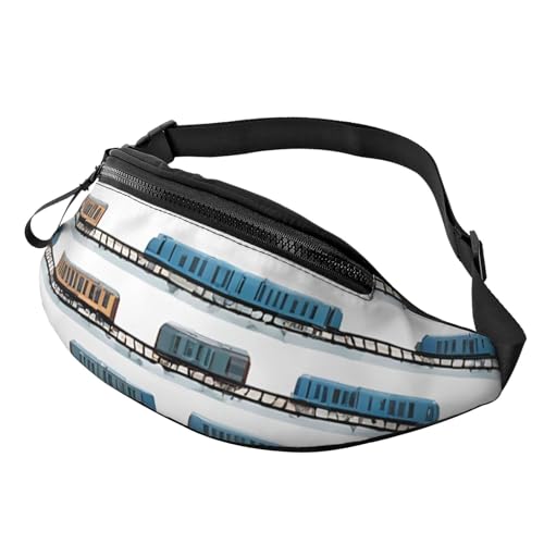 Bauchtasche mit Einschienenbahn, verstellbarer Schultergurt, Bauchtasche für Männer und Frauen, Reisen, Wandern, Laufen, Einschienenzug, Einheitsgröße Bauchtasche mit Einschienenbahn, verstellbarer Schultergurt, Bauchtasche für Männer und Frauen, Reisen, Wandern, Laufen, Einschienenzug, Einheitsgröße von ASPOIJHN