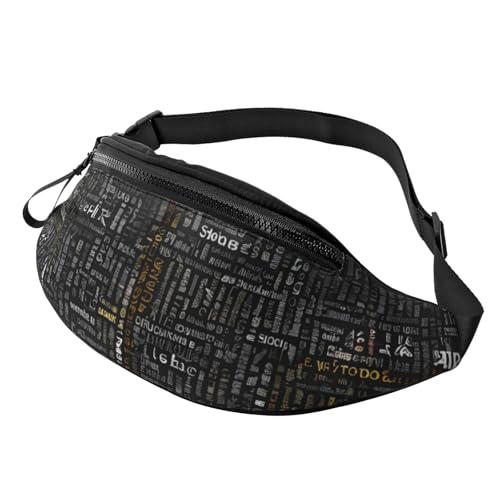 Bauchtasche mit Programmiercode, verstellbarer Schultergurt, Bauchtasche für Männer und Frauen, Reisen, Wandern, Laufen, Programmiercode, Einheitsgröße von ASPOIJHN