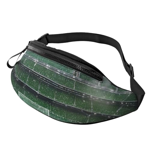 Bauchtasche mit verstellbarem Schultergurt, für Damen und Herren, für Reisen, Wandern, Laufen, Stadion Fußball Satdium Field Light Night, Einheitsgröße von ASPOIJHN