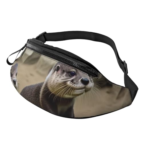 Otter-Gürteltasche, verstellbarer Schultergurt, Bauchtasche für Männer und Frauen, Reisen, Wandern, Laufen, otter, Einheitsgröße von ASPOIJHN