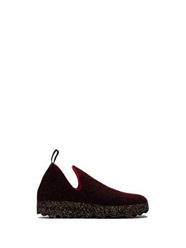 Asportuguesas City Round Toe Schuh Damen Wolle Kork Sohle vegan rotP P018003033-42merlot von ASPORTUGUESAS