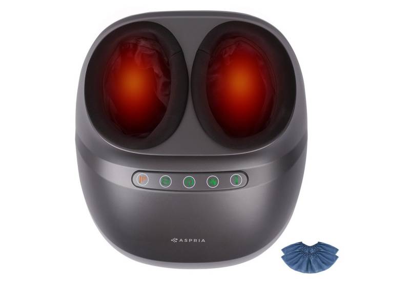 ASPRIA Fußmassagegerät mit Wärmefunktion, Shiatsu Tiefkneten & 360° Luftkompression, Fußmassage für Plantarfasziitis & Neuropathie, Bis Schuhgröße 45 von ASPRIA