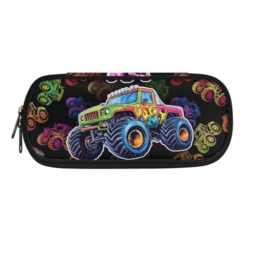 ASQVTIFE Federmäppchen für Kinder, Federmäppchen mit Fächern, Federmäppchen, Stift-Organizer-Tasche, Buntes Auto, L8.8x W1.7x H4.1inches, Packtasche von ASQVTIFE