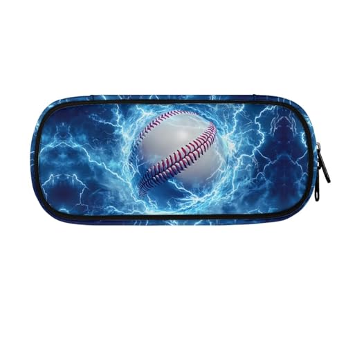 ASQVTIFE Federmäppchen für Schule, Mädchen, Jungen, großes Fassungsvermögen, Federmäppchen mit Fächern, Schreibtisch-Organizer, Eis-Baseball, L8.8x W1.7x H4.1inches, Axolotl Sternennacht von ASQVTIFE