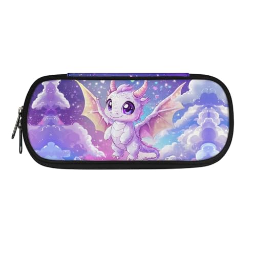 ASQVTIFE Federmäppchen für Schule, Mädchen, Jungen, großes Fassungsvermögen, Federmäppchen mit Fächern, Schreibtisch-Organizer, Pink Dragon, L8.8x W1.7x H4.1inches, Packtasche von ASQVTIFE