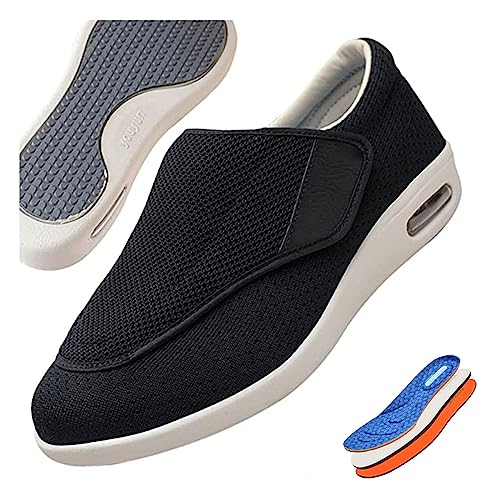 ASRJ Plantarfasziitis Schuhe für Herren Bequeme und atmungsaktive verstellbare Slip On Walking Sneaker Weite Passform Walking Schuhe für Diabetiker von ASRJ