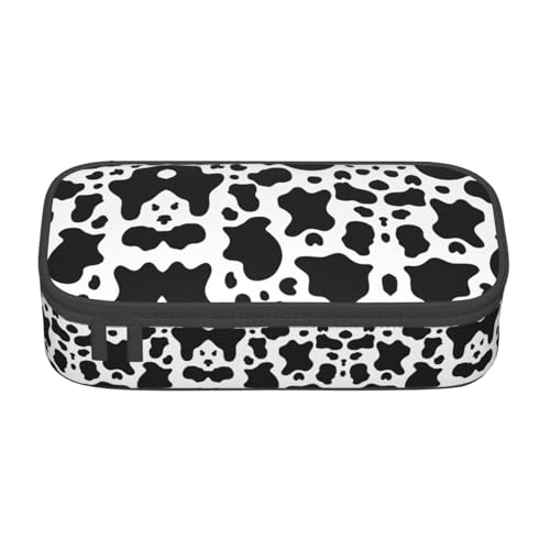 ASSORT Federmäppchen mit Kuh-Aufdruck, groß, Schreibwaren-Organizer, Tasche mit Reißverschluss, für Büro und Uni, Schwarz / Weiß ASSORT Federmäppchen mit Kuh-Aufdruck, groß, Schreibwaren-Organizer, Tasche mit Reißverschluss, für Büro und Uni, Schwarz / Weiß von ASSORT
