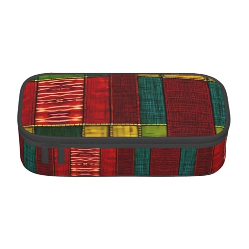 ASSORT Großes Federmäppchen im afrikanischen Stil, Patchwork-Druck, Schreibwaren-Organizer, Tasche mit Reißverschluss, für Büro und Uni ASSORT Großes Federmäppchen im afrikanischen Stil, Patchwork-Druck, Schreibwaren-Organizer, Tasche mit Reißverschluss, für Büro und Uni von ASSORT