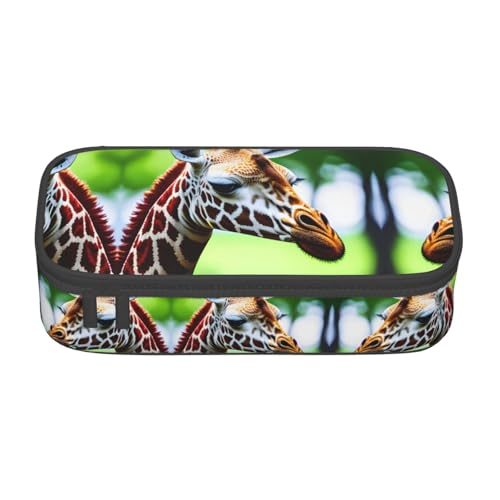 ASSORT Großes Federmäppchen mit Cartoon-Giraffen-Druck, Schreibwaren-Organizer, Tasche mit Reißverschluss, für Büro und Uni ASSORT Großes Federmäppchen mit Cartoon-Giraffen-Druck, Schreibwaren-Organizer, Tasche mit Reißverschluss, für Büro und Uni von ASSORT