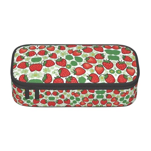 ASSORT Großes Federmäppchen mit Erdbeermuster, Schreibwaren-Organizer, Tasche mit Reißverschluss, für Büro und Uni ASSORT Großes Federmäppchen mit Erdbeermuster, Schreibwaren-Organizer, Tasche mit Reißverschluss, für Büro und Uni von ASSORT
