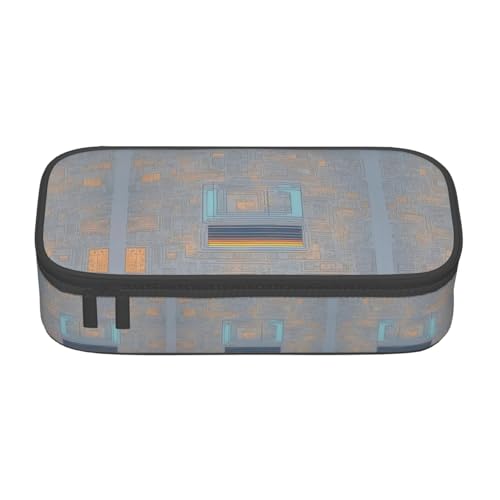 ASSORT Großes Federmäppchen mit Programmiercode-Druck, Schreibwaren-Organizer-Tasche mit Reißverschluss, für Büro und Uni von ASSORT