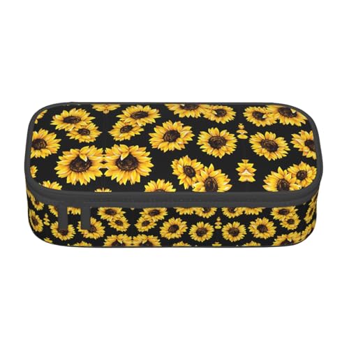 ASSORT Großes Federmäppchen mit Sonnenblumen-Druck, Schreibwaren-Organizer, Tasche mit Reißverschluss, für Büro und Uni ASSORT Großes Federmäppchen mit Sonnenblumen-Druck, Schreibwaren-Organizer, Tasche mit Reißverschluss, für Büro und Uni von ASSORT
